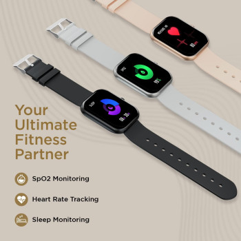 Fire-Boltt Dazzle 1.83 Smartwatch Full Touch Largest Borderless Display & 60 Sports Modes (Swimming) with IP68 Rating, Sp02 Tracking, Over 100 Cloud Based Watch Faces (Black)