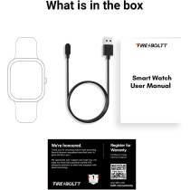 Fire-Boltt Dazzle 1.83 Smartwatch Full Touch Largest Borderless Display & 60 Sports Modes (Swimming) with IP68 Rating, Sp02 Tracking, Over 100 Cloud Based Watch Faces (Black)