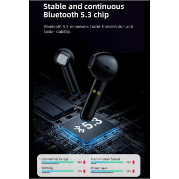 Mibro S1 True Wireless Earbuds HiFi Stereo Noise Cancelling, 35hrs Long Battery Life, Bluetooth 5.3, IPX5 Waterproof - Black