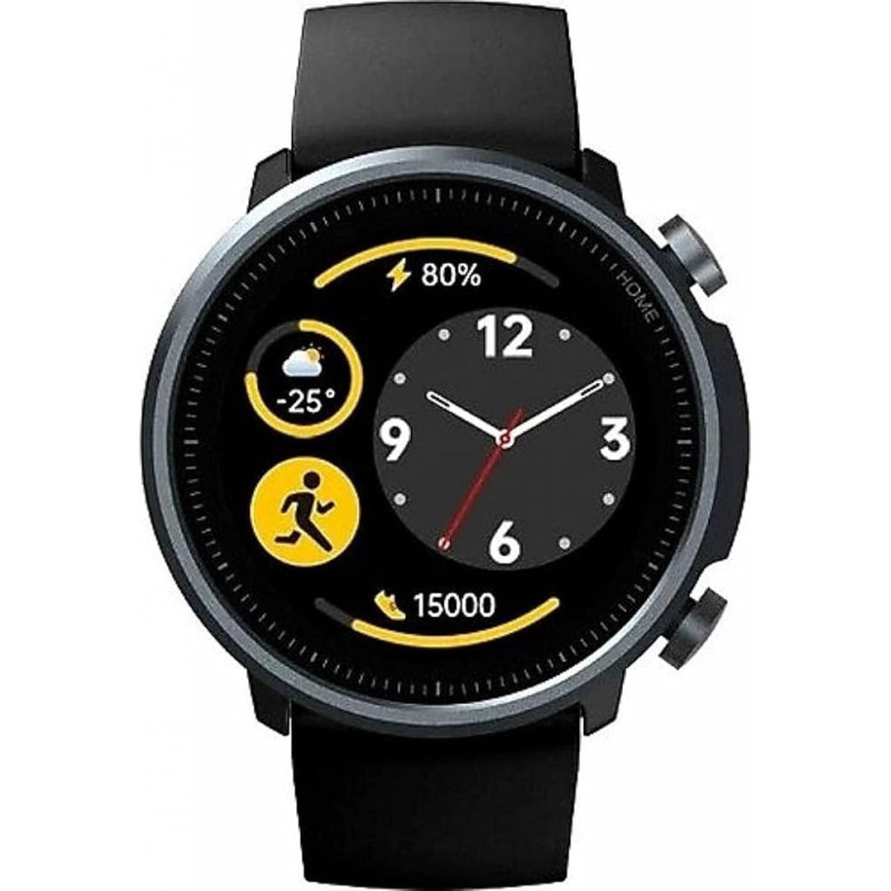 Mibro A1 Smart Watch 1.28-inch HD Display Touch Screen Ultra-thin Metal Bluetooth 5.0 20 Sport Modes Fitness Watch Heart Rate Monitoring 270mAh Long Battery Life 5ATM - Black