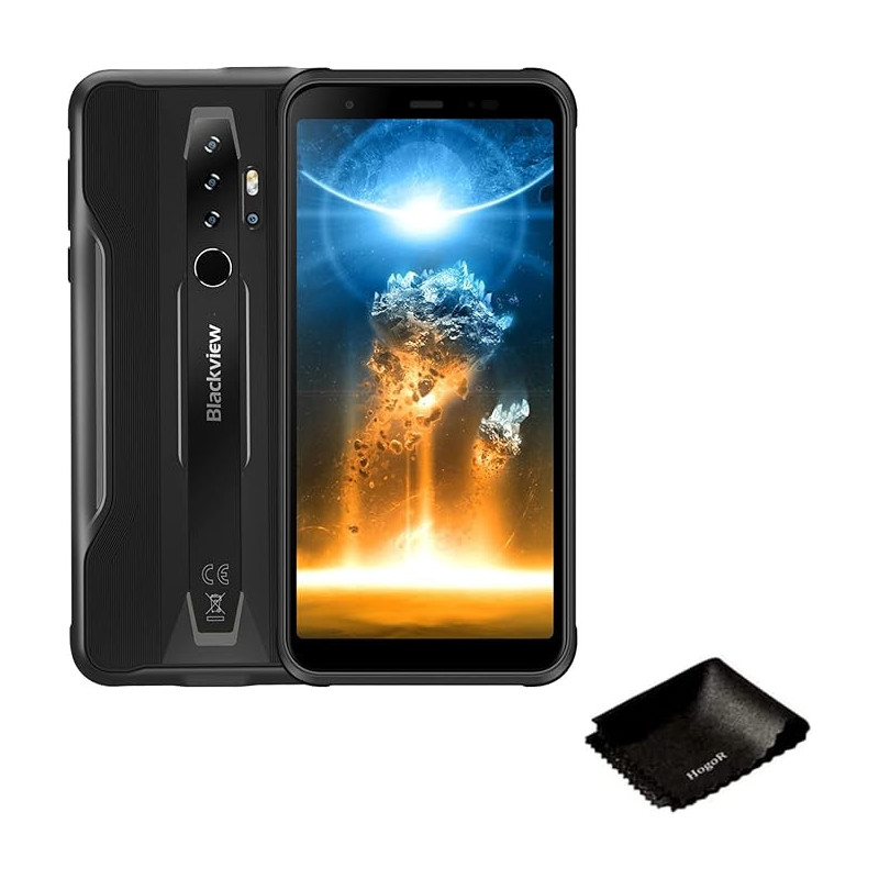 Blackview BV6300 Pro Unlocked Smartphone Phones (6GB+128GB) 5.7'' HD+ Display with Water Drop 16MP + HDR Cameras Bundle Listing with HogoR Lens Cleaning Cloth