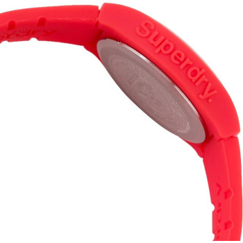 Superdry Women's Analogue Quartz Watch with Silicone Strap SYG164RB, Red, L, strap