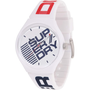 Superdry Urban Xl Street Analogue Matte White Dial White Silicon Watch For Men - SYG226W