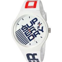 Superdry Urban Xl Street Analogue Matte White Dial White Silicon Watch For Men - SYG226W