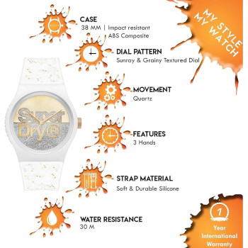 Superdry SYL273W Casual Watch, White, strap