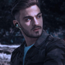 HQ08 True Wireless Gaming Headphone Low Latency Game Headphones 5.0 Earbuds Touch Control Sport Headset with Mic 400mAh Charging