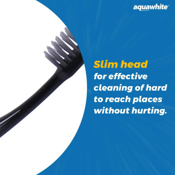 aquawhite Carbon HD Toothbrush with Carbon Infused Bristles, Red