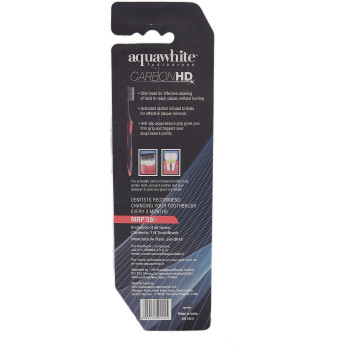 aquawhite Carbon HD Toothbrush with Carbon Infused Bristles, Red