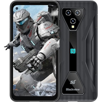 Blackview BL5000 Rugged Phone Unlocked, Dual 5G MTK Dimensity 700 Octa-Core Pro Gaming System, Android 11, 8GB/128GB, 30W Fast Charging, Ultra Wide, 4980mAh - Black