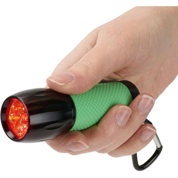 Carson SL-33 RedSight Pro Flashlight - Red LED Torch (Two Brightness Settings)