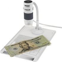 Carson MM-840 eFlex 75-300x USB Digitalmikroskop mit LED, Schwanenhals und Messplatte