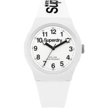 Superdry Urban Analogue Quartz Watch with White Dial and White Silicone Strap - SYG164WW