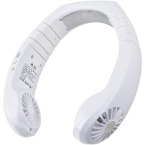 lieDIUn USB Physical Cooling Travel Hanging Neck Cooler Earphone Design Sport Smart Fan for Home Office Travel Indoor Outdoor (White)