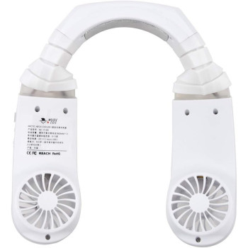lieDIUn USB Physical Cooling Travel Hanging Neck Cooler Earphone Design Sport Smart Fan for Home Office Travel Indoor Outdoor (White)
