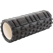ULTIMAX EVA Yoga Foam Roller Floating Point Gym Physio Massage Fitness Equipment Massager for Muscle Multicolor (Black) - 35cm