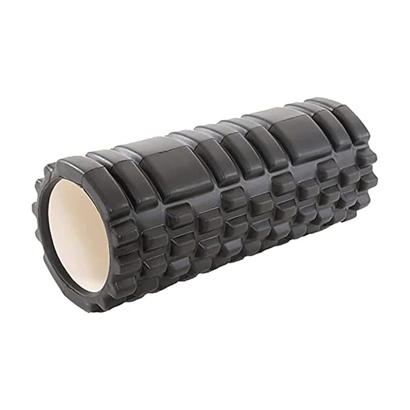 ULTIMAX EVA Yoga Foam Roller Floating Point Gym Physio Massage Fitness Equipment Massager for Muscle Multicolor (Black) - 35cm