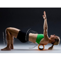 ULTIMAX EVA Yoga Foam Roller Floating Point Gym Physio Massage Fitness Equipment Massager for Muscle Multicolor (Black) - 35cm