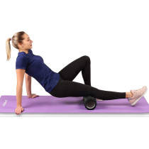 ULTIMAX EVA Yoga Foam Roller Floating Point Gym Physio Massage Fitness Equipment Massager for Muscle Multicolor (Black) - 35cm