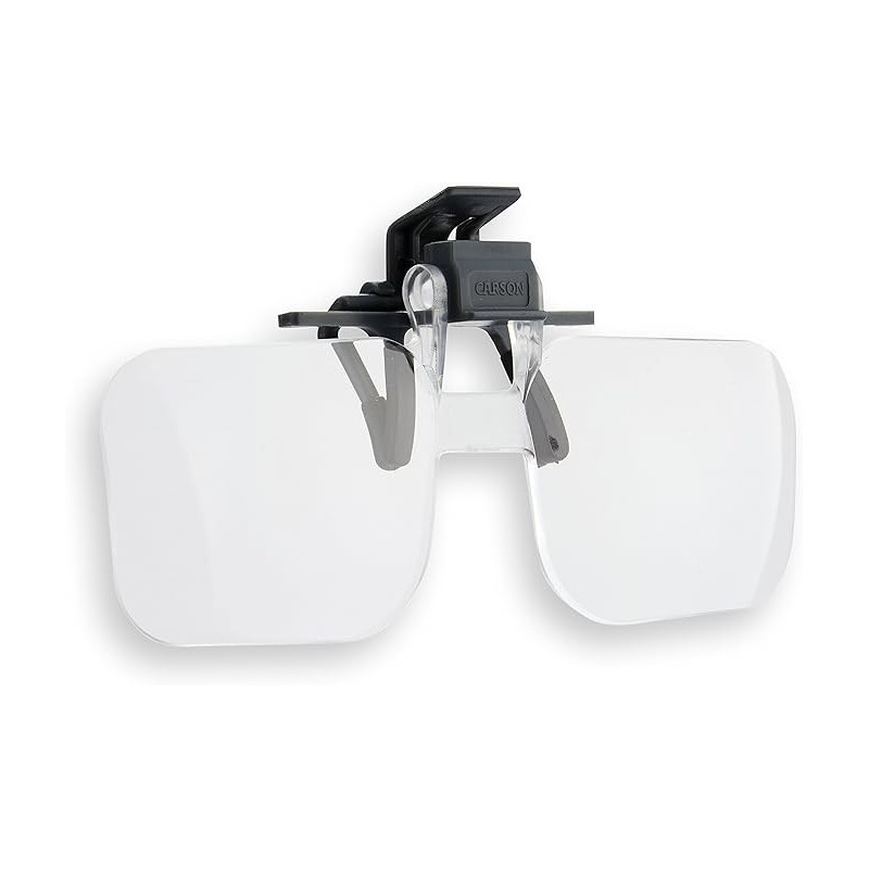 Carson OD-10 Clip and Flip Hands-Free 1.5x (+2.25) Magnifying Lenses, Grey