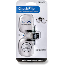 Carson OD-10 Clip and Flip Hands-Free 1.5x (+2.25) Magnifying Lenses, Grey
