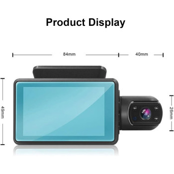 Dash Cam, Dual HD Car Dash Cam Built in WiFi GPS Car Dashboard Camera Recorder, Dash Cam Front and Rear, 170° Wide Angle, 360° Rotatable Camera, Night Vision