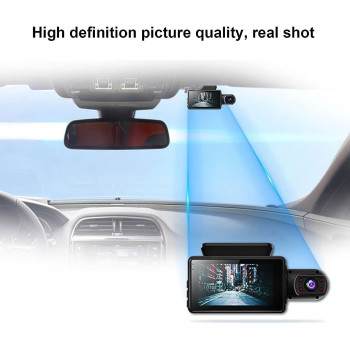 Dash Cam, Dual HD Car Dash Cam Built in WiFi GPS Car Dashboard Camera Recorder, Dash Cam Front and Rear, 170° Wide Angle, 360° Rotatable Camera, Night Vision