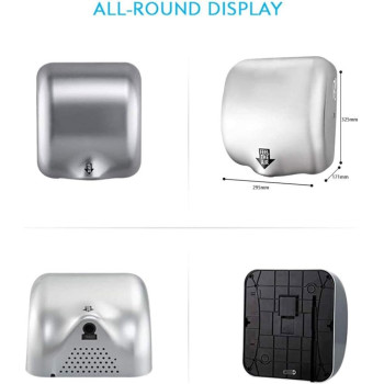 Adesign Automatic Commercial Hand Dryers for Bathrooms, 1800W Heavy Duty, Compact Electric Hand Dryer Blower, White