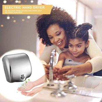Adesign Automatic Commercial Hand Dryers for Bathrooms, 1800W Heavy Duty, Compact Electric Hand Dryer Blower, White