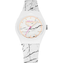 SUPERDRY Women's Silicone Urban Marble Analogue Quartz Watch (SYL253WE, White)