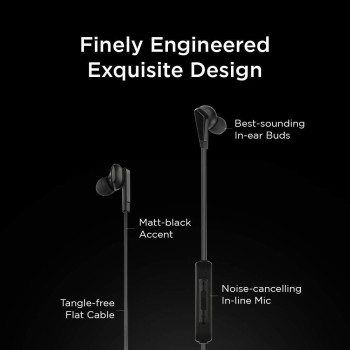 Lenovo Wireless Neckband In-Ear Earphone He01 (Black)