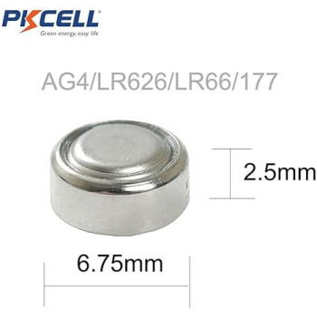 10 pcs AG4 1.5V Ultra Alkaline Button Battery Coin Batteries AG4 LR626 LR66 177 GP77A SR626W 377 G4 Green Energy by PKCELL