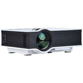 SGZ LED projector UC40+ 800 Lumens HD 800 x 480 Digital LED Projector with Remote Control, Support USB/SD/VGA/HDMI (White) (Color : White)