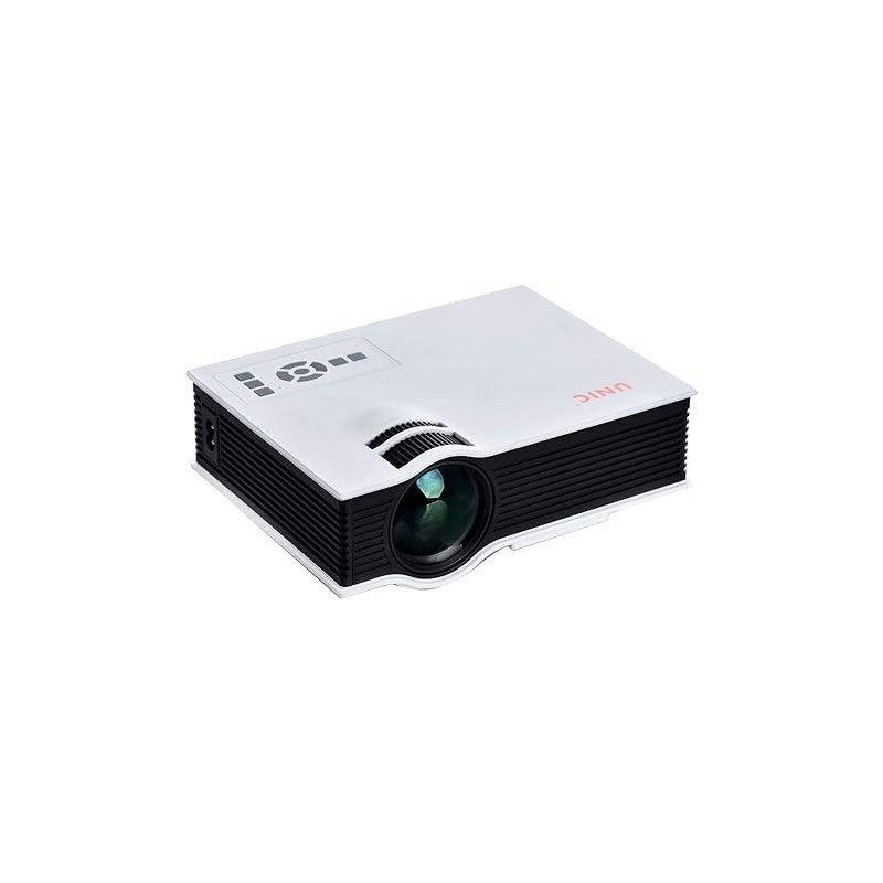 SGZ LED projector UC40+ 800 Lumens HD 800 x 480 Digital LED Projector with Remote Control, Support USB/SD/VGA/HDMI (White) (Color : White)