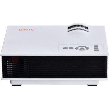 SGZ LED projector UC40+ 800 Lumens HD 800 x 480 Digital LED Projector with Remote Control, Support USB/SD/VGA/HDMI (White) (Color : White)