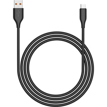 LAZOR Flux CM85 USB-A TO Micro-USB Fast Charging Cable, Premium 1 Meter,3A Fast Sync and Charge Cable,Black