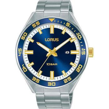 Lorus Unisex's Analog-Digital Quartz Watch with Stainless Steel Strap RH933NX9, Black, bracelet