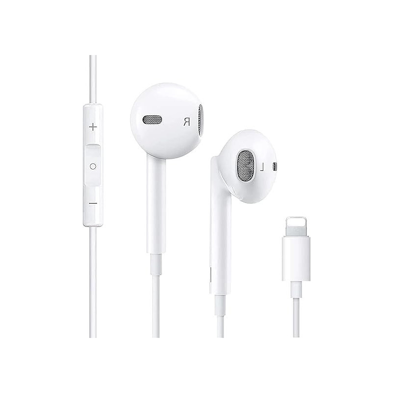 BOWIS for iPhone Earphones Wired Headphones Built-in Mic&Volume Control & Noise Cancellation In-Ear Earphones Earbuds Support for all iOS