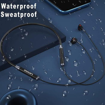 Lenovo Wireless Neckband Earphone HE06 (Black)