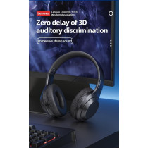 Lenovo thinkplus Headphones TH10 (Black), Wireless, Wired
