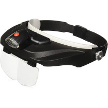 Carson Pro Series MagniVisor Deluxe Head-Worn LED Lighted Magnifier with 4 Different Lenses (1.5x, 2x, 2.5x, 3x) (CP-60)