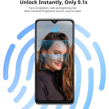 Mobile Phone,Blackview A80S Smartphones SIM Free Unlocked,6.21 inches HD+ Screen,13MP Quad AI Camera,Octa-core 4GB+64GB/SD 128GB,4200mAh Battery, Face/Fingerprint ID-Black