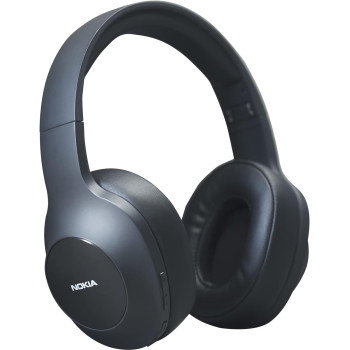 Nokia E1200 Essential Wireless Headphones, On-Ear Headphones with Foldable Headband, Bluetooth 5.0 Compatible, 40Hrs Wireless Playtime, Black