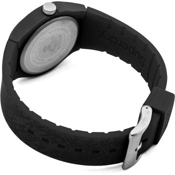 Superdry Urban Analogue Black Dial Black Rubber Watch For Men - SYG169B