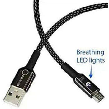 BAVIN CB-157 Quick Charging Auto Disconnect Nylon Braided Cable 2.4A for USB To Micro