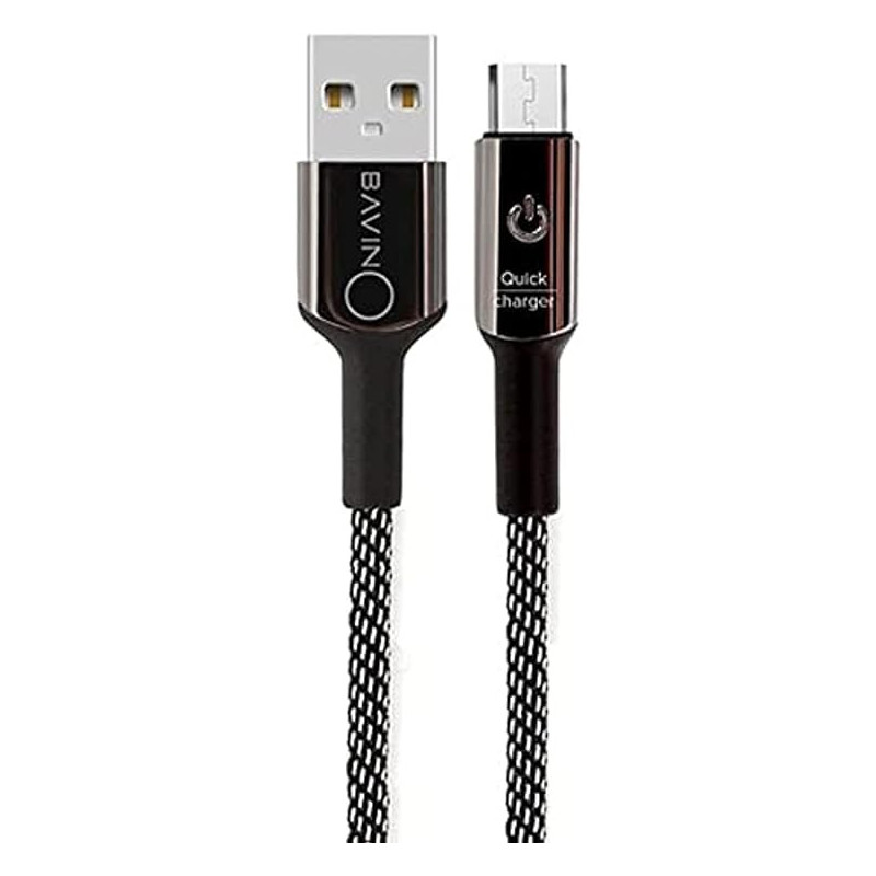 BAVIN CB-157 Quick Charging Auto Disconnect Nylon Braided Cable 2.4A for USB To Micro