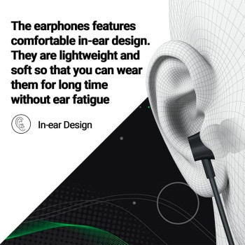 Lenovo QF320 wired earphone - Black