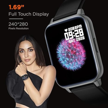 Fire-Boltt Ninja 3 Smartwatch Full Touch 1.69” & 60 Sports Modes with IP68, Sp02 Tracking, Over 100 Cloud based watch faces