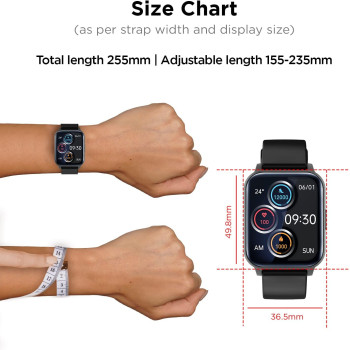 Fire-Boltt Ninja 3 Smartwatch Full Touch 1.69” & 60 Sports Modes with IP68, Sp02 Tracking, Over 100 Cloud based watch faces