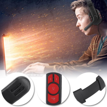 OVLENG Q7 USB Gaming Headset Over-Ear Gaming Headphones with Mic E-sports Headphones Adjustable Headband Wired Game Headset PU Leather Ear Cover for PC Computer