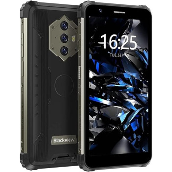 Blackview BV6600E Rugged Smartphone, 8580mAh Big Battery(Reverse Charging), 5.7'' HD+ IP68&IP69K, Octa Core 4GB+32GB, 13MP Camera GPS Black